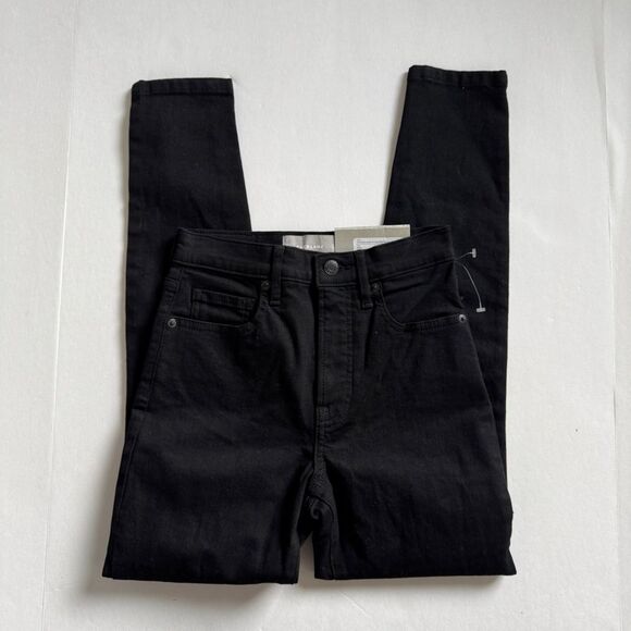 Everlane The Authentic Stretch High-Rise Skinny Jean Black Size 25 NWT - Picture 2 of 10